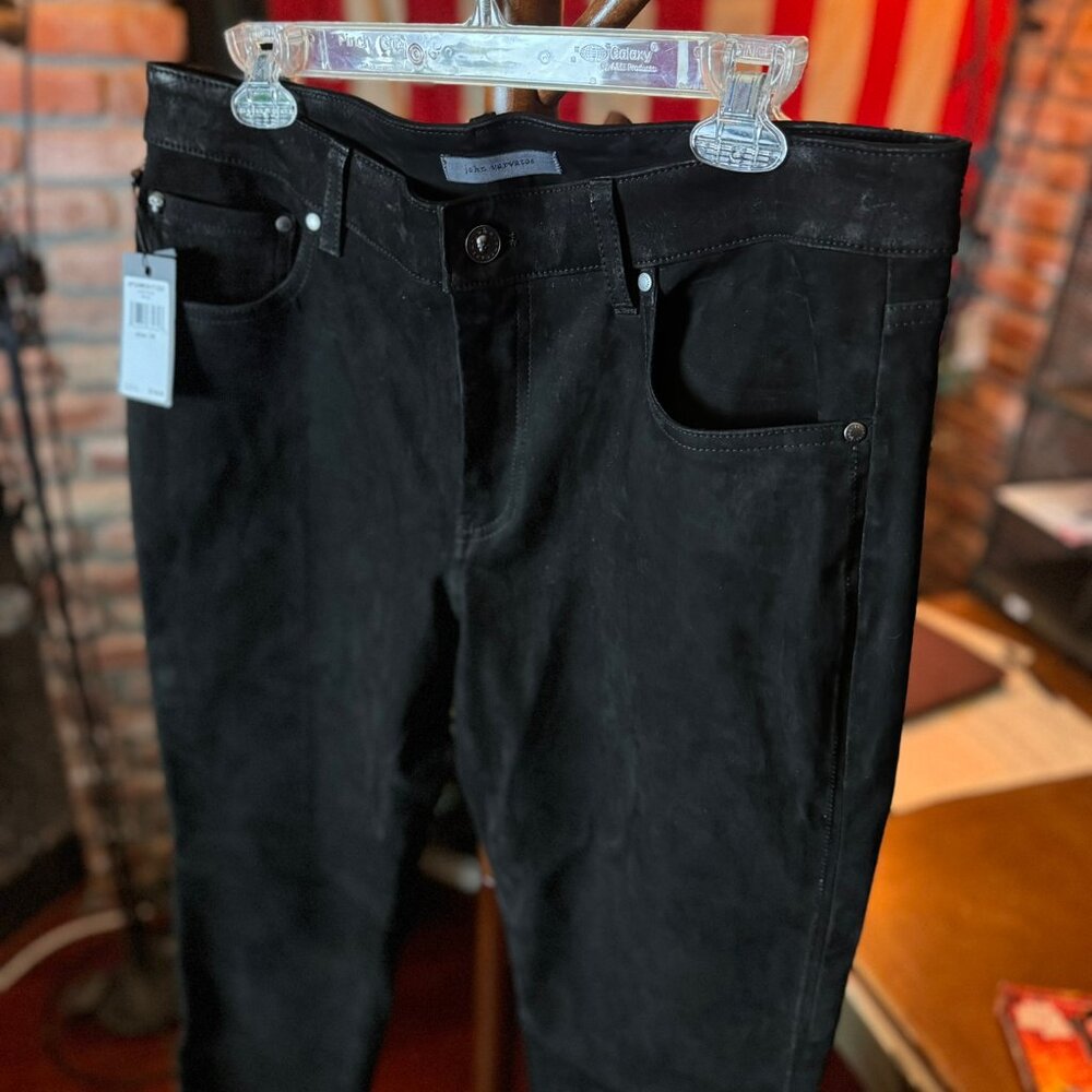 $2198 JOHN VARVATOS "Eton" Lamb Stretch Leather Pants (sz34)